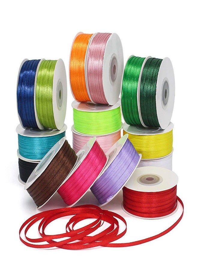 Capesaro Champagne Ribbon - 1/8 inch x 100 Yards Solid Color Double Face Thin Satin Ribbon for Gift Wrapping Flowers Bouquet Baby Hair Accessories Wedding Birthday - Image 4